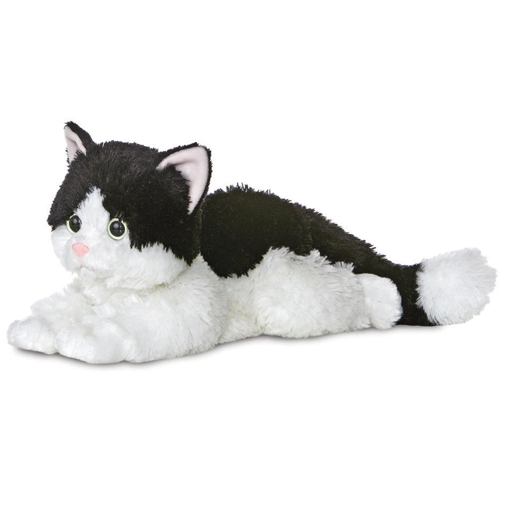 Black and white shop cuddly toy cat