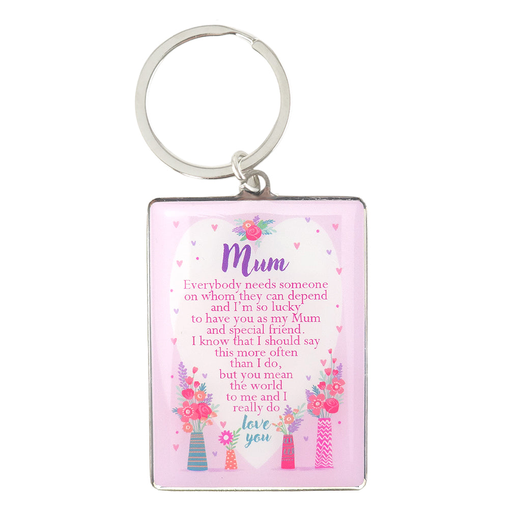 Mum | Lovely Verse | Metal Keyring | Mini Gift | Cracker Filler