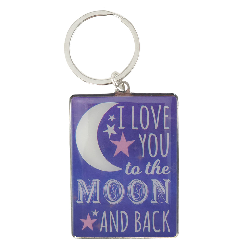 I Love You To The Moon and Back | Metal Keyring | Little Gift | Cracker Filler