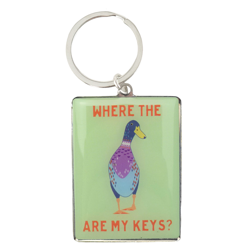 Where The Mallard Are My Keys? | Metal Keyring | Little Gift | Cracker Filler