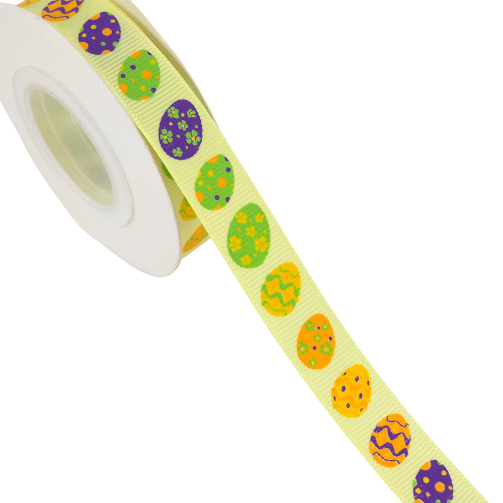 Easter Eggs | Grosgrain Ribbon | 15 or 25mm Wide | 10m Reel