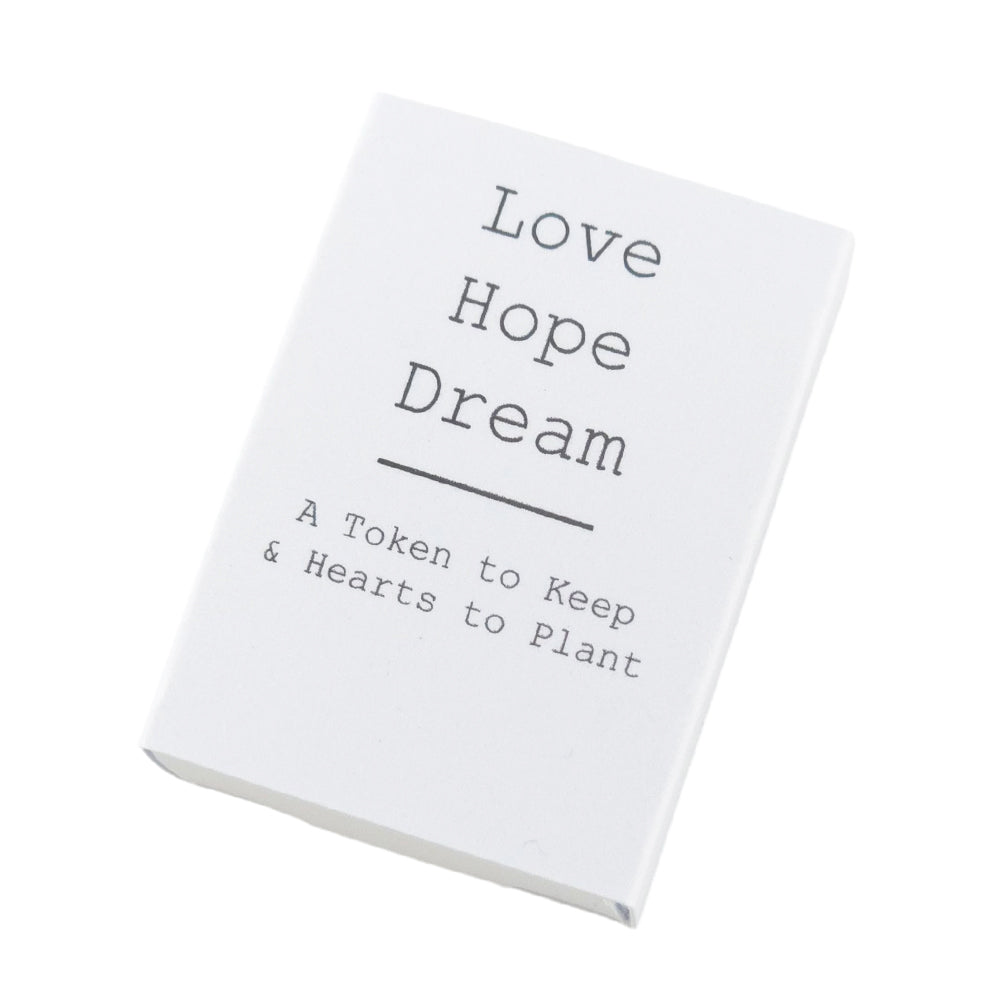 Love Hope Dream | Ceramic Token & Hearts to Plant | Cracker Filler | Little Gift