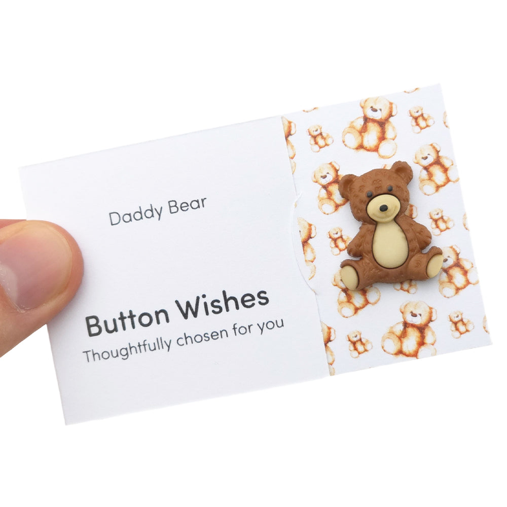 Daddy Bear | Teddy Bear | Button Wishes | Mini Gift | Cracker Filler