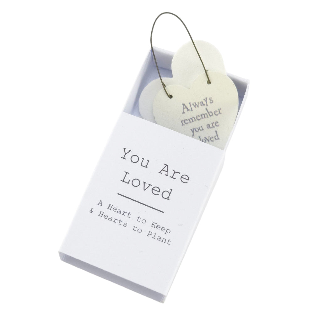 You Are Loved | Ceramic Token & Hearts to Plant | Cracker Filler | Little Gift