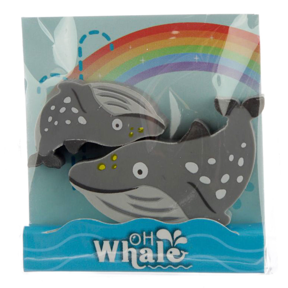 Mini Whale Erasers | Single 2-Part Set | Party Bag Gift | Cracker Filler