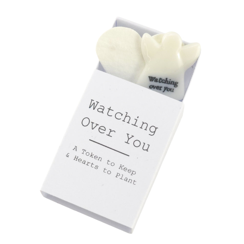 Watching Over You | Ceramic Token & Hearts to Plant | Cracker Filler | Mini Gift