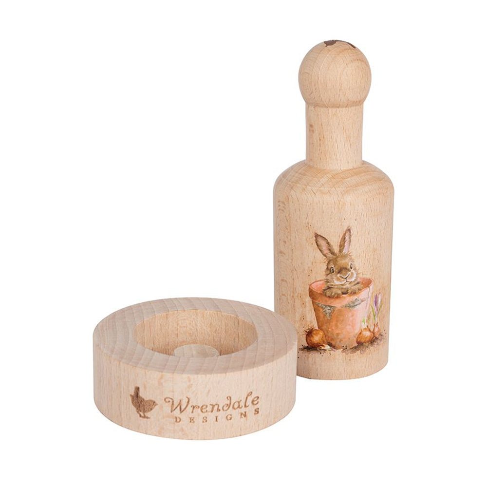 Garden Friends Rabbit Wooden Paper Pot Press | Eco Gardening Gift | Wrendale Designs
