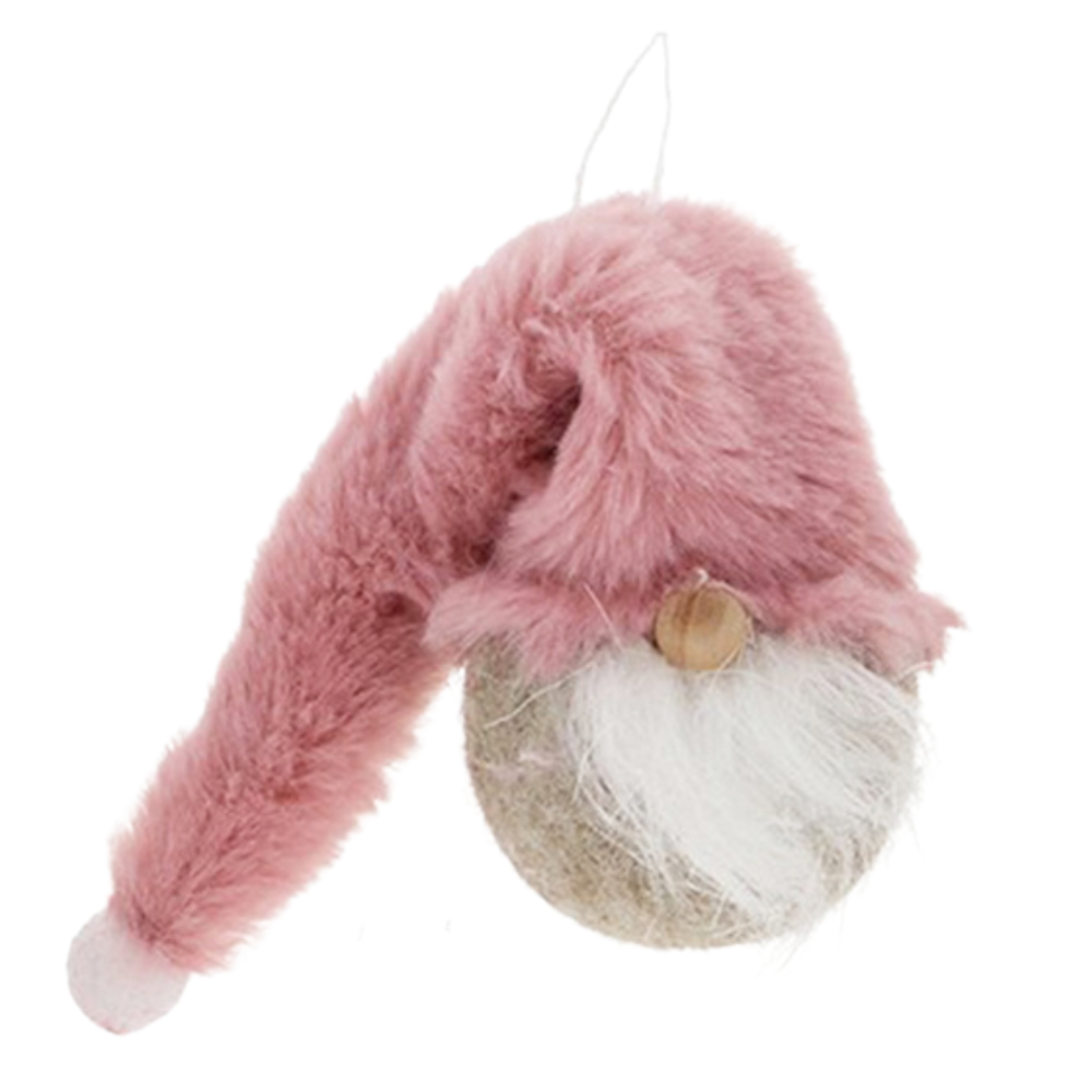 Dusky Pink | Super Cute Gonk | Hanging Christmas Ornament with Furry H ...