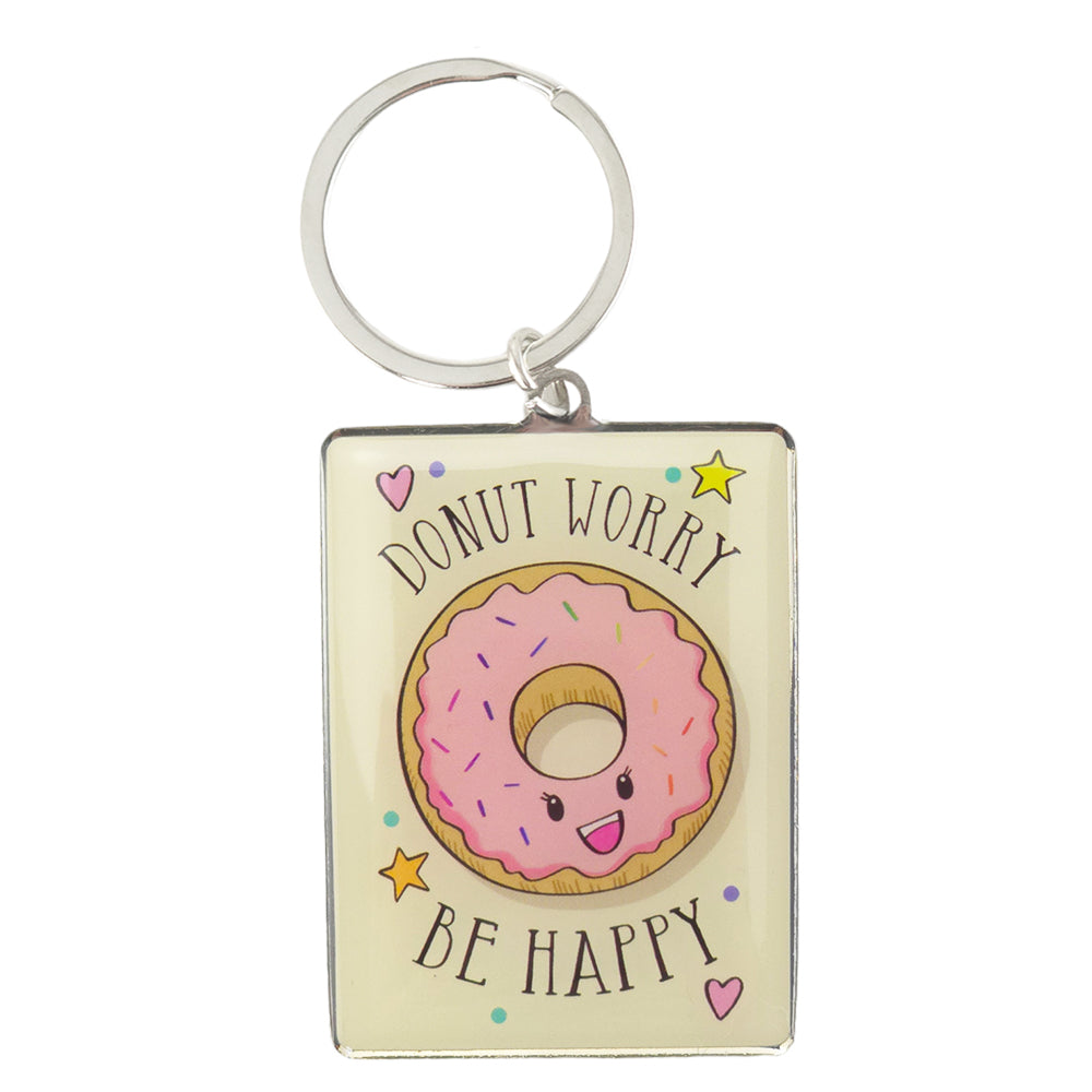 Don’t Worry - Be Happy | Metal Keyring | Mini Gift | Cracker Filler