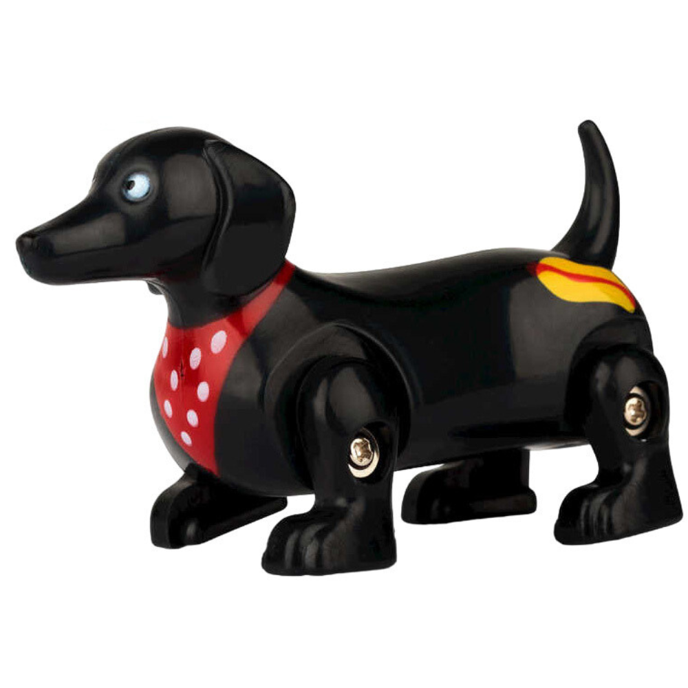 Wind Up & Go Sausage Dog | Black | Mini Gift | Cracker Filler