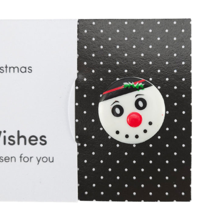 Happy Christmas | Snowman | Button Wishes | Mini Gift | Cracker Filler