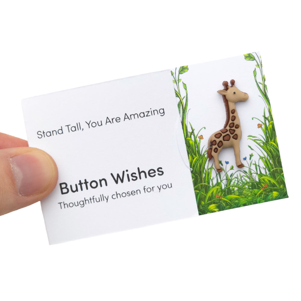 Stand Tall, You Are Amazing | Giraffe | Button Wishes | Mini Gift | Cracker Filler