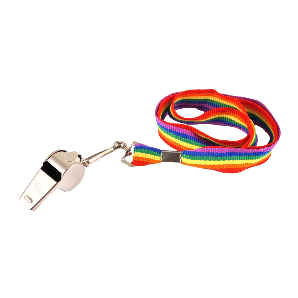 Pride Whistle on Rainbow Lanyard | Little Gift | Cracker Filler