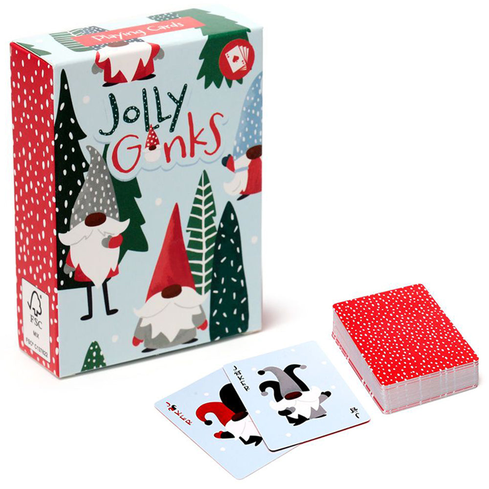 Jolly Christmas Gonks Themed Printed Playing Cards | Little Gift