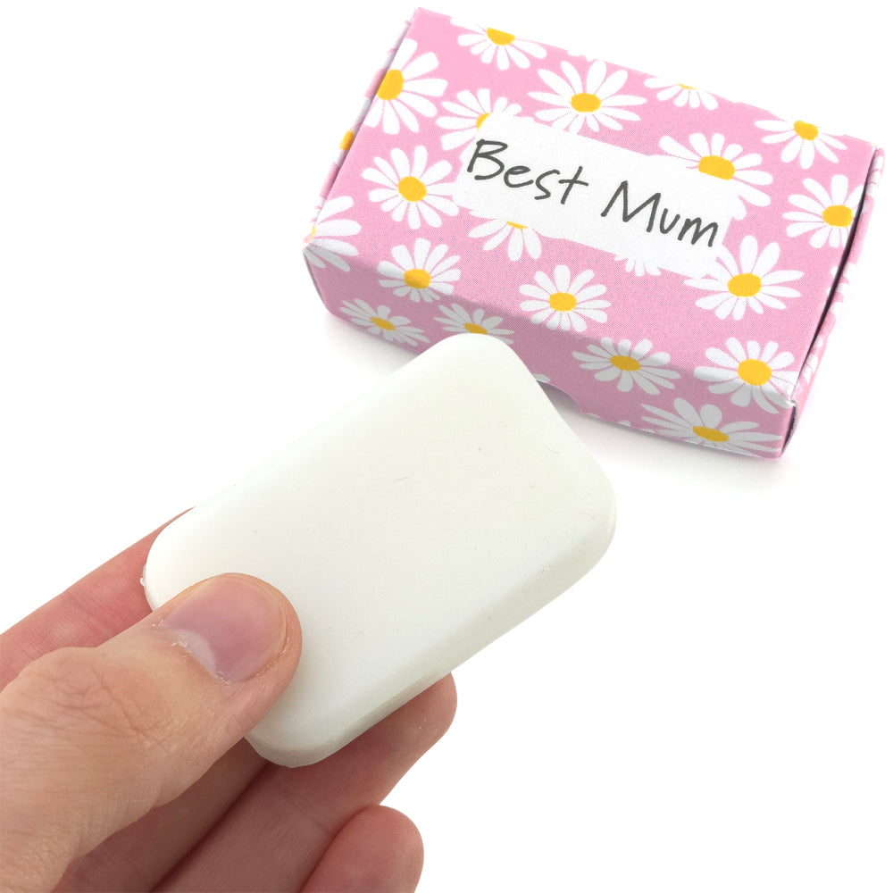 Best Mum | Tea Rose & Peony | 20g Travel Soap Bar | Little Gift | Cracker Filler