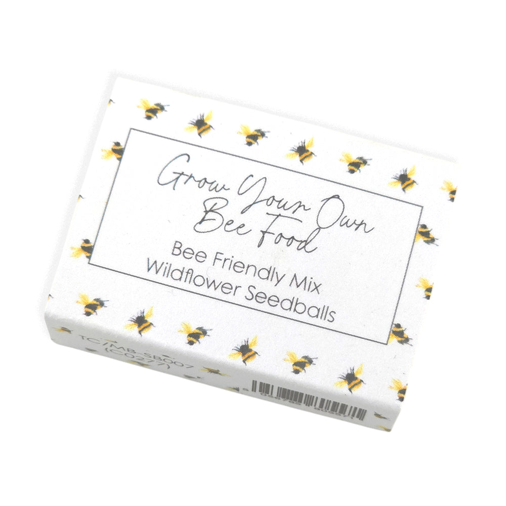 Grow Your Own Bee Food | Seedball Matchbox | Cracker Filler | Mini Gift