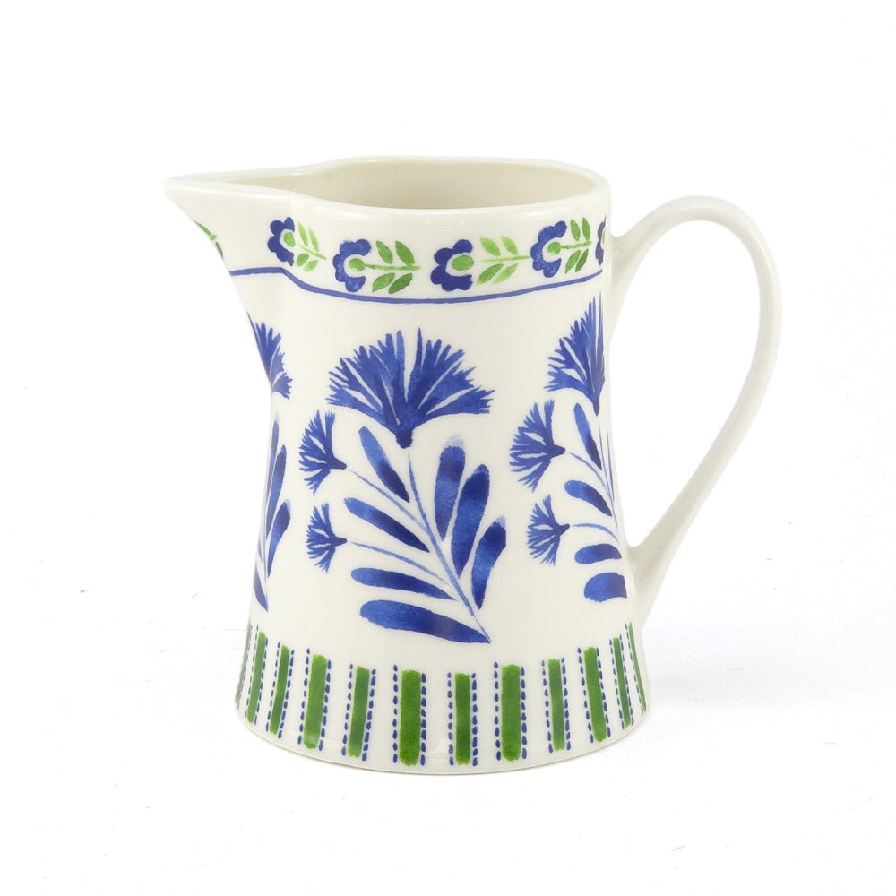 Cornflowers | Country Flower Bone China Jug | 10cm Tall | Gisela Graham