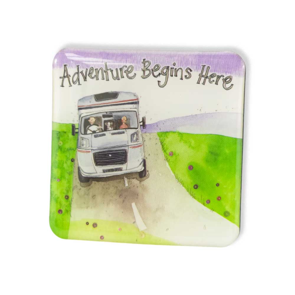 Adventure Begins Here | Motorhome | Fridge Magnet | Little Gift | Cracker Filler