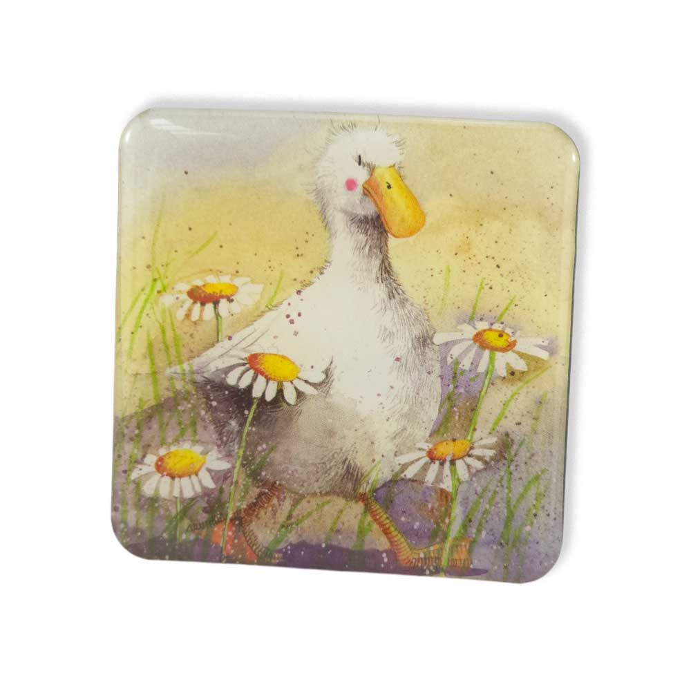 Duck in the Daisies | Fridge Magnet | Little Gift | Cracker Filler