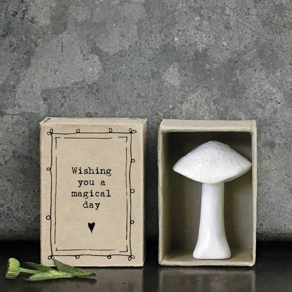 Magical Day in a Matchbox | Ceramic Mushroom | Cracker Filler | Little Gift