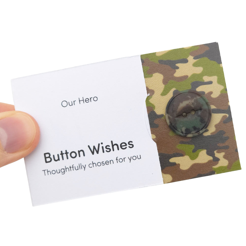 Our Hero | Camouflage | Button Wishes | Mini Gift | Cracker Filler