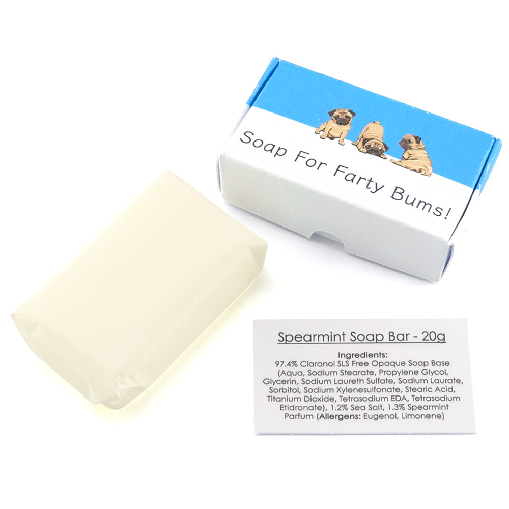 Soap for Farty Bums! | Spearmint 20g Travel Soap Bar | Cracker Filler