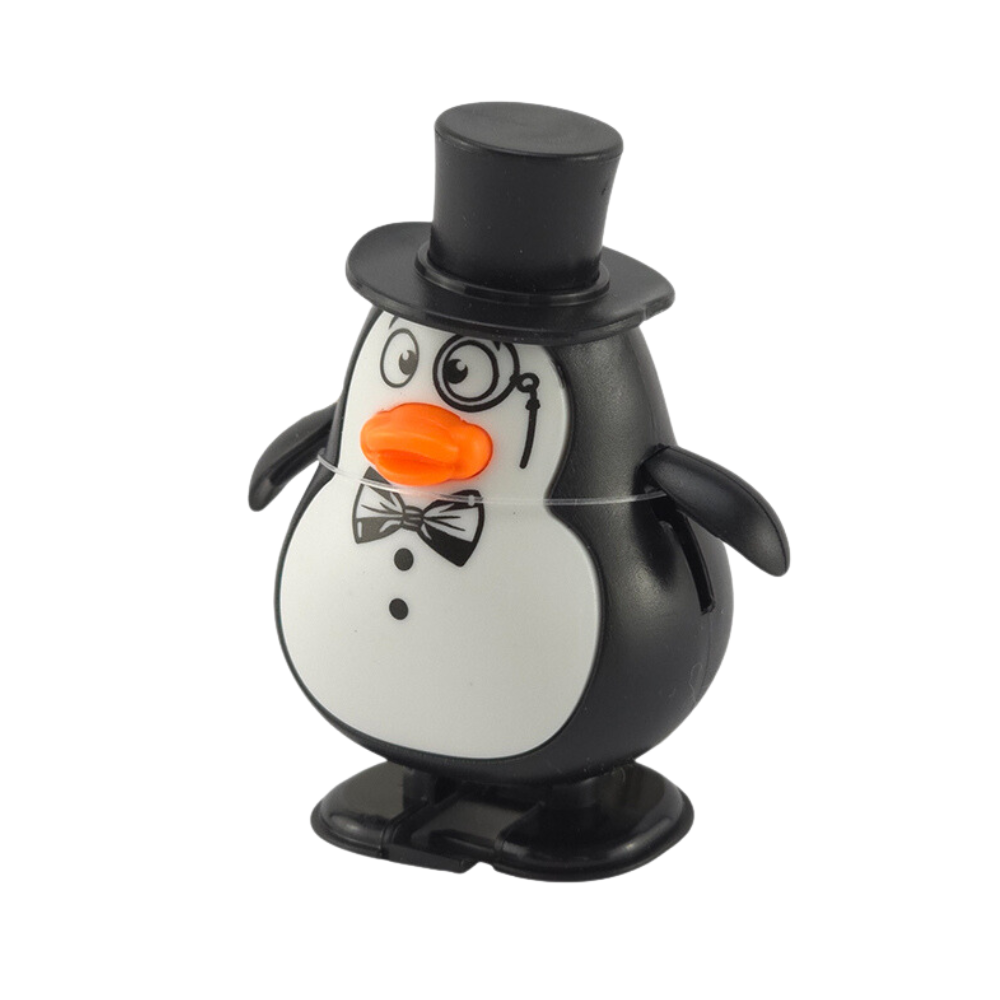 Top Hat Penguin | Christmas Wind Up Toy | 7cm | Little Gift | Cracker Filler