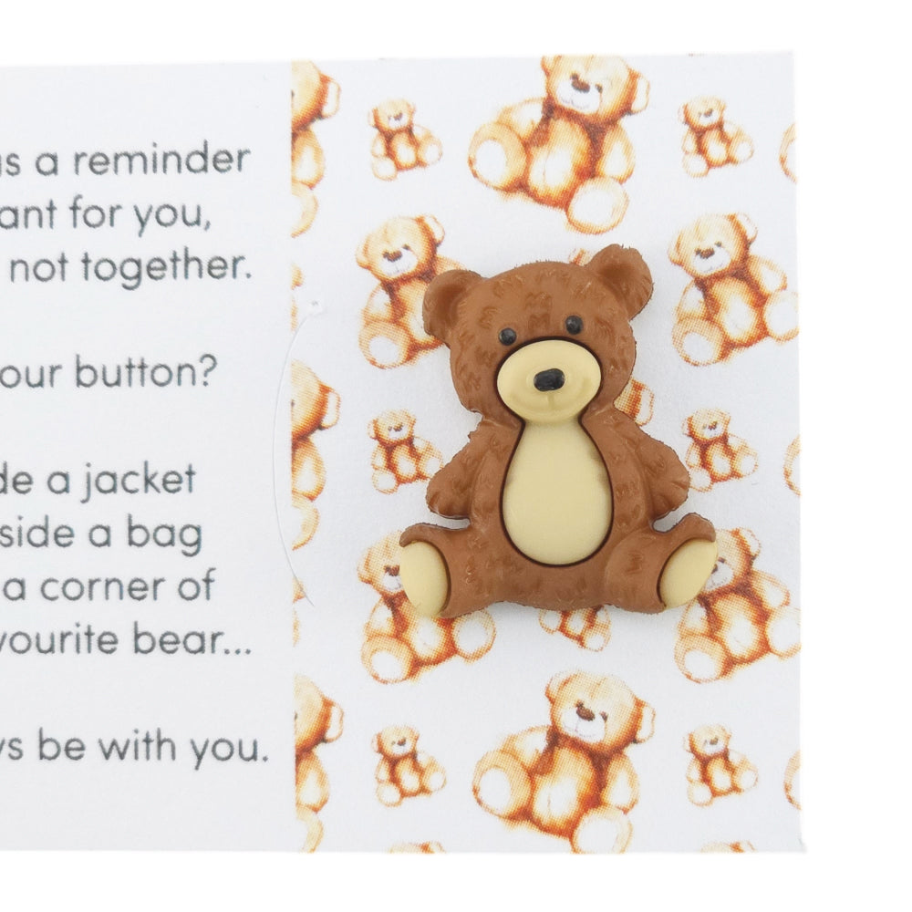 Give Me a Hug | Teddy Bear | Button Wishes Sew On Token | Cracker Filler