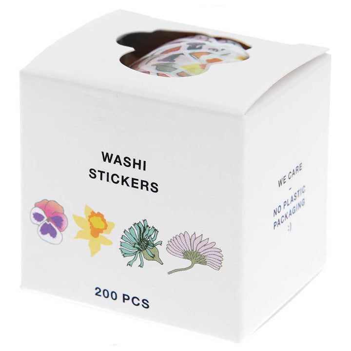 Pretty Flowers | Washi Style Stickers | Reel of 201