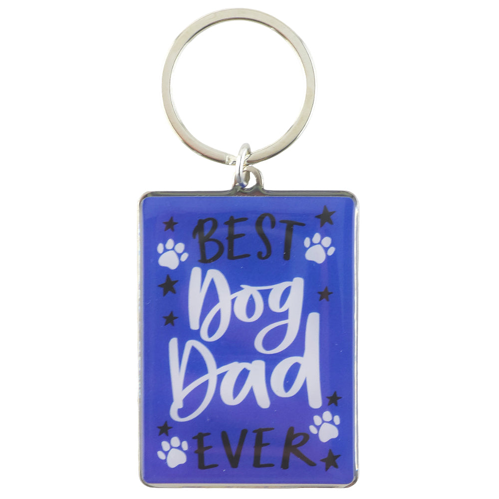 Best Dog Dad Ever | Metal Keyring | Little Gift | Cracker Filler