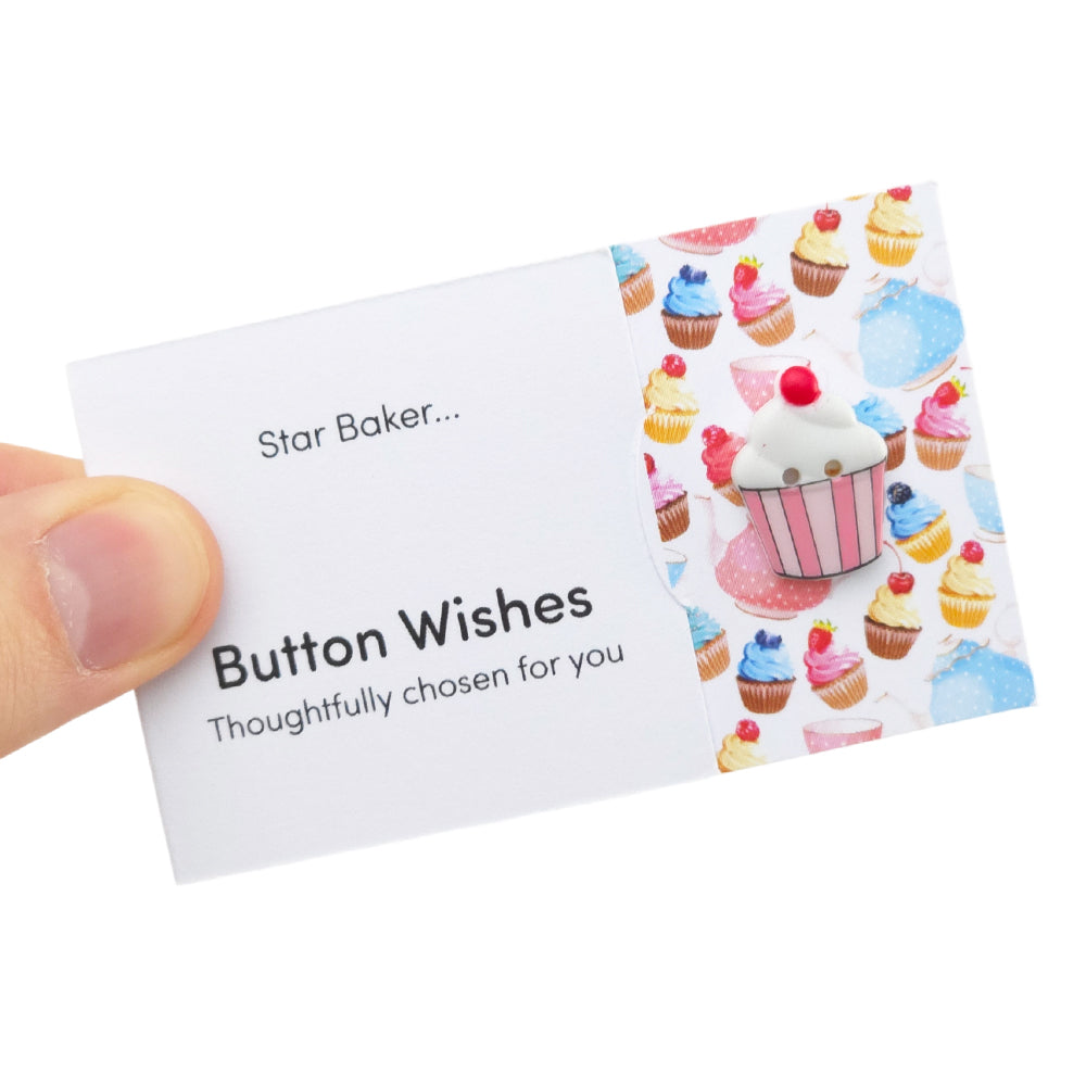 Star Baker | Button Wishes Sew On Token | Little Gift | Cracker Filler