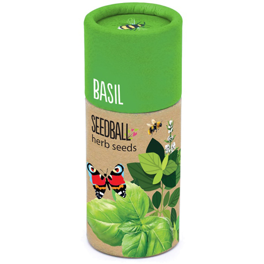 Basil | Luxury Tube of Seedballs | Cracker Filler | Little Gift