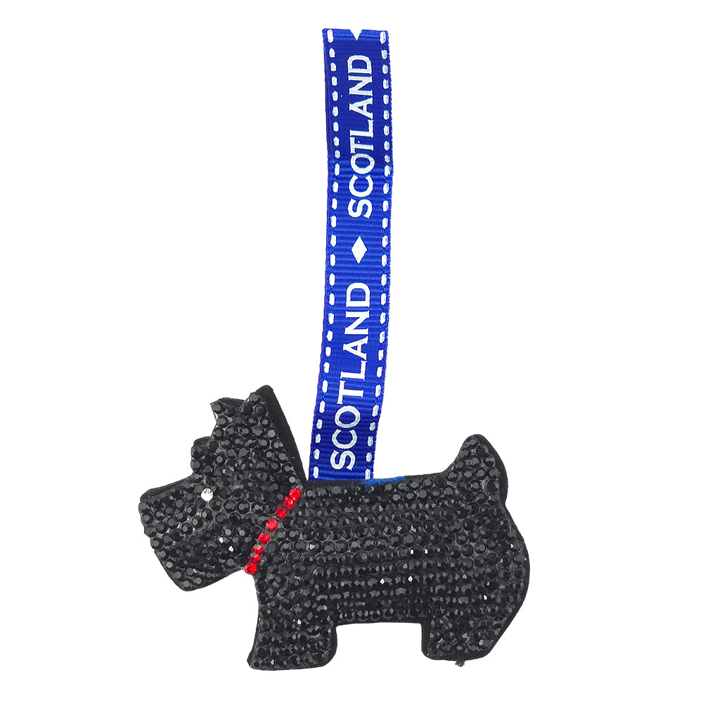 Scottie Dog | Scotland Hanging Diamante Decoration | Mini Gift | Cracker Filler