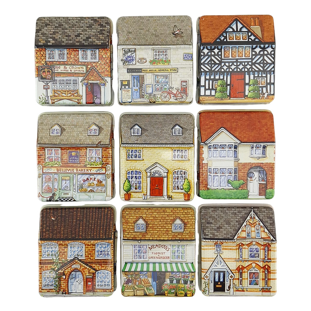 Single Little Cottage Tin | Print Inside & Outside | Mini Gift | Cracker Filler