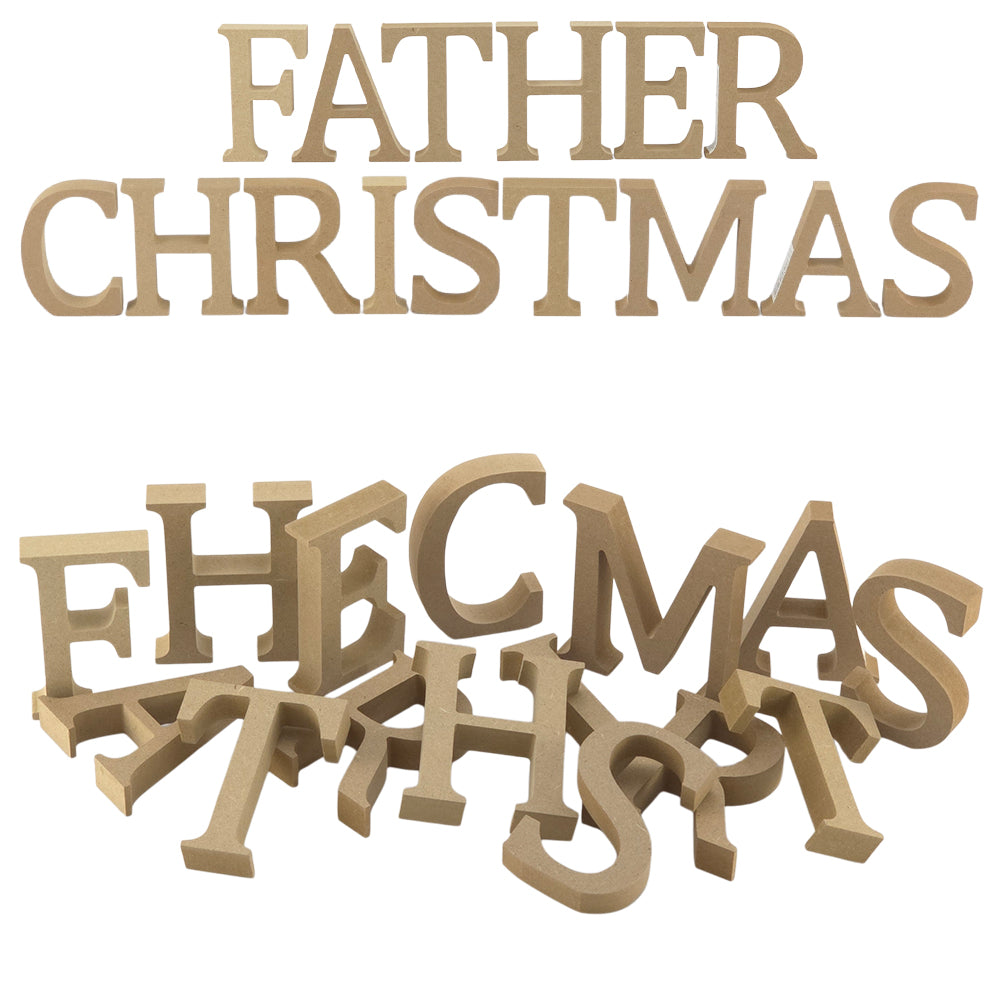 FATHER CHRISTMAS | Create Your Own Wood Christmas Word | 8cm or 13cm Wood Letters