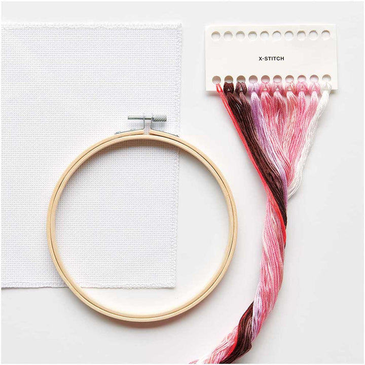 Cherry Blossom Branch | Complete Cross Stitch Kit with Hoop | Sakura