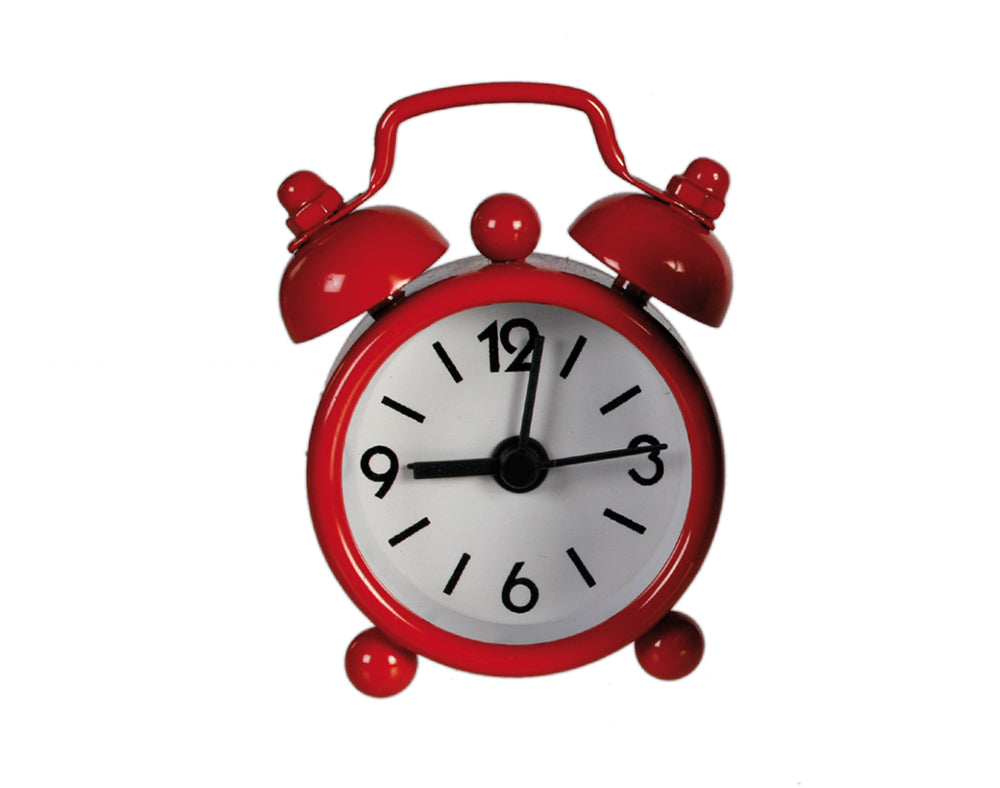 Red Miniature Old Fashioned Style Alarm Clock | Cracker Filler | Little Gift