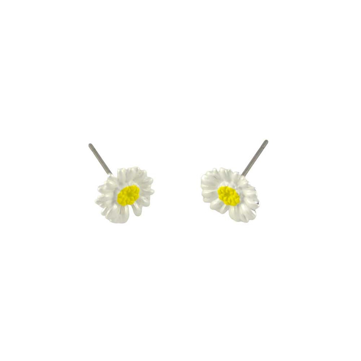 Dainty Daisies | Silver Tone Stud Earrings | Mini Gift | Cracker Filler