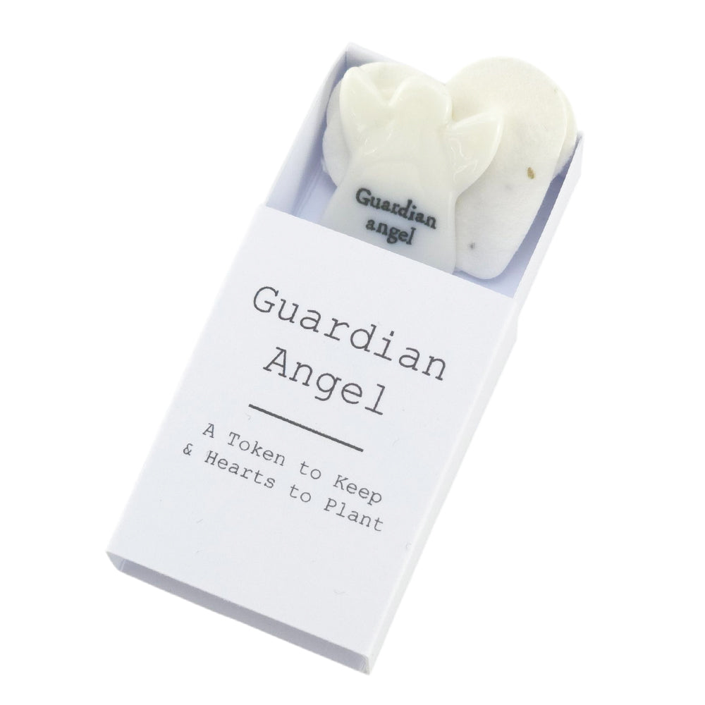 Guardian Angel | Ceramic Token & Hearts to Plant | Cracker Filler | Little Gift