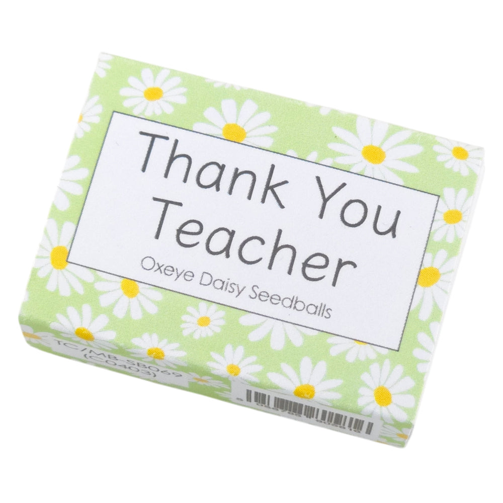 Thank You Teacher | Seedball Matchbox | Oxeye Daisies | Cracker Filler | Mini Gift