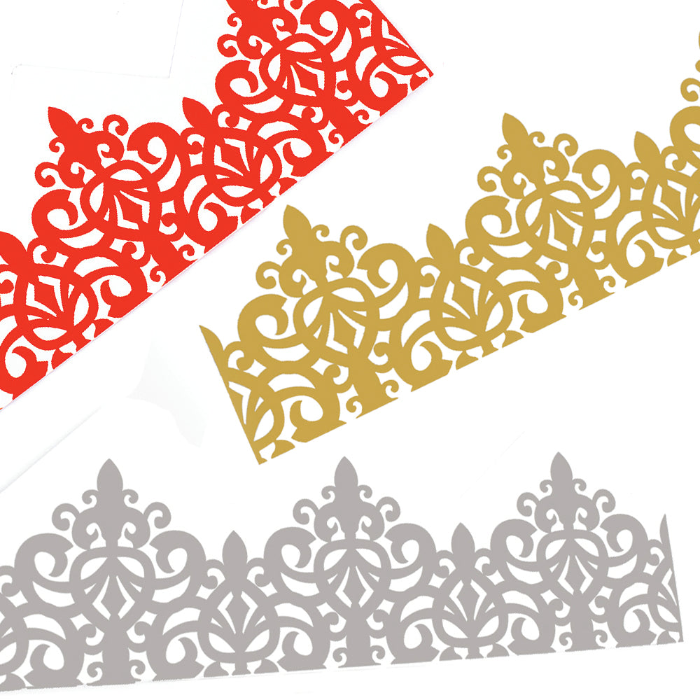 Filigree Design Adjustable Paper Cracker Hats for DIY Cracker Making | Various Colours