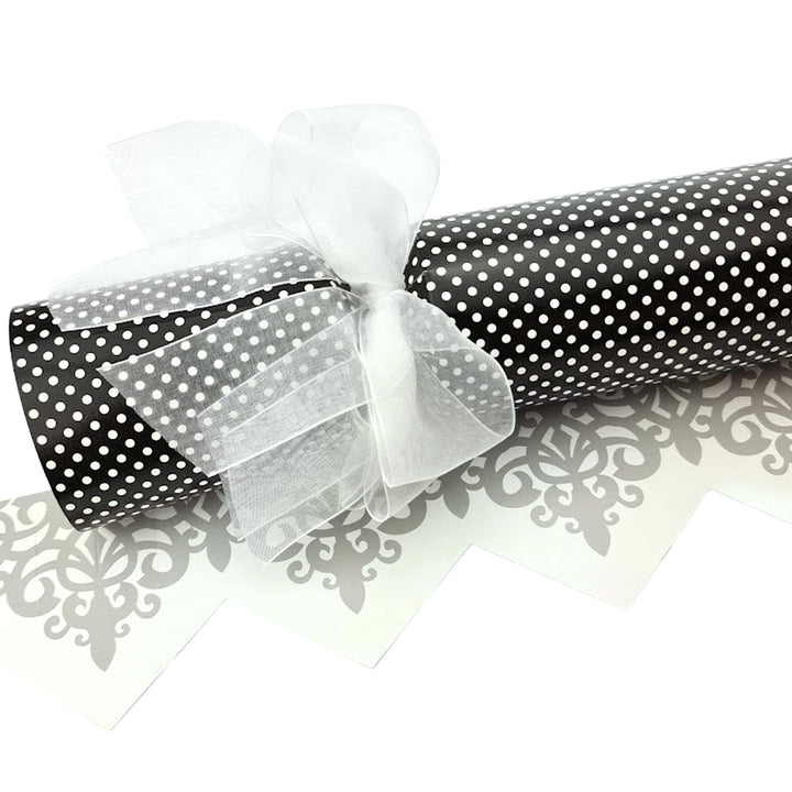 Monochrome Polka | 6 Large Bowtastic Crackers | Make & Fill Your Own