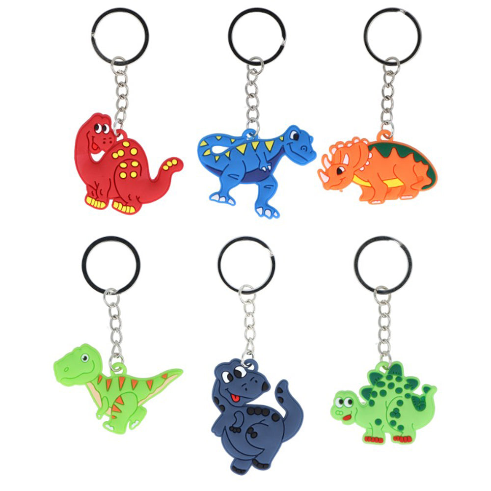 Dinosaur Rubber Keyring for Kids | One at Random | Little Gift | Cracker Filler