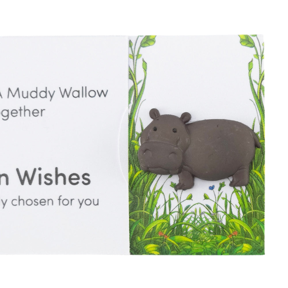 Let’s Have a Muddy Wallow Together | Button Wishes Sew On Token | Little Gift