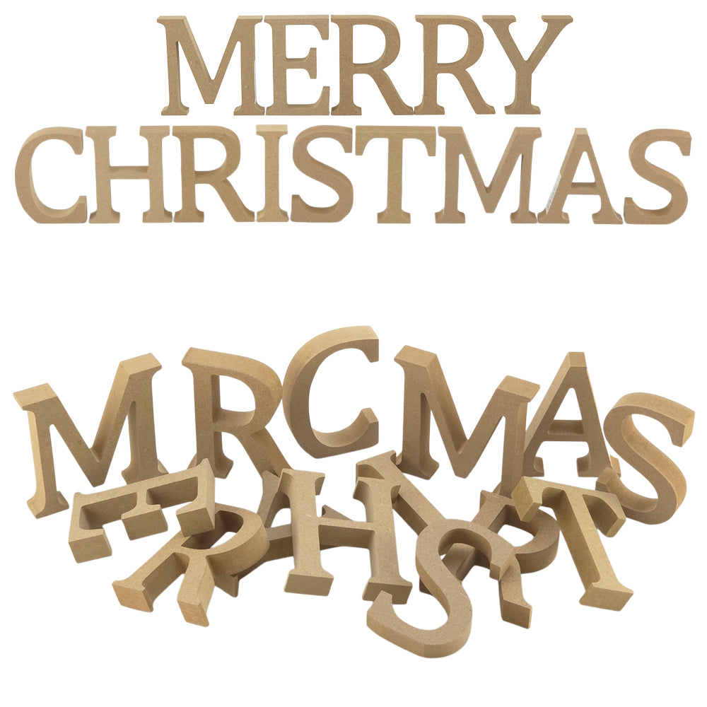 MERRY CHRISTMAS | Create Your Own Wood Christmas Word | 8cm or 13cm Wood Letters