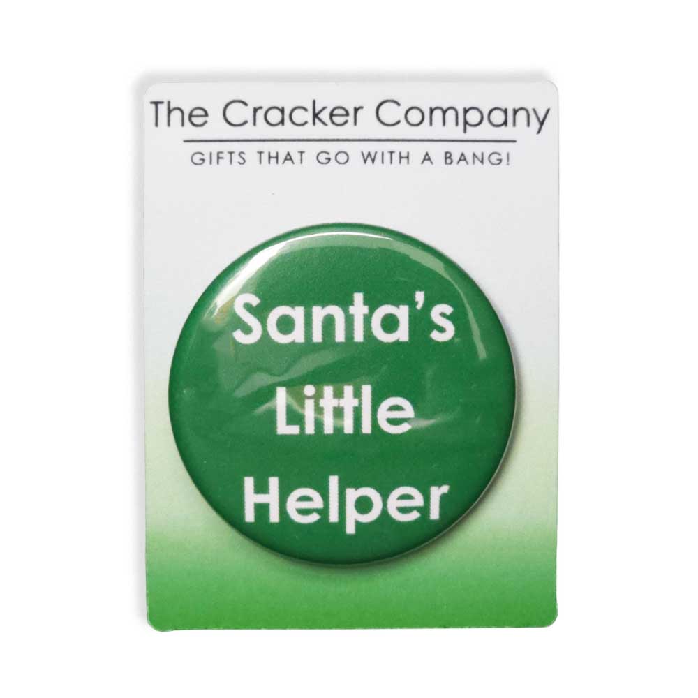 Santa's Little Helper | 38mm Button Pin Badge | Mini Gift | Cracker Filler