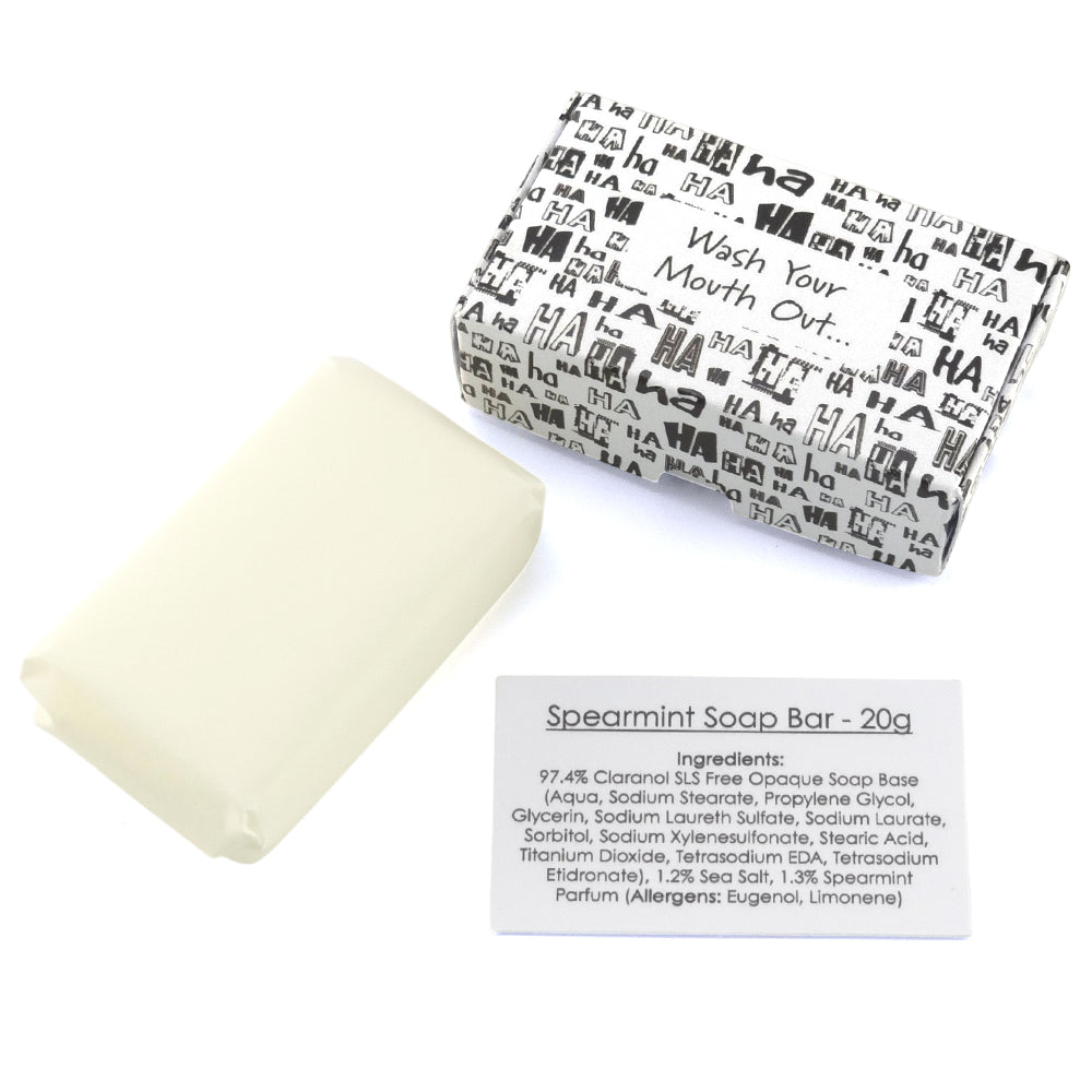 Wash Your Mouth Out | Spearmint 20g Travel Soap Bar | Mini Gift | Cracker Filler