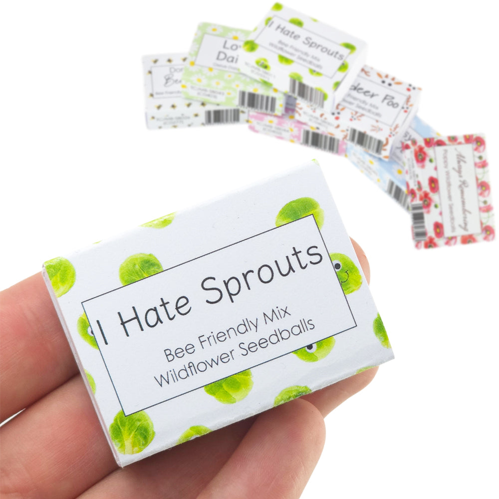 I Hate Sprouts | Seedball Matchbox | Bee Mix | Cracker Filler | Little Gift