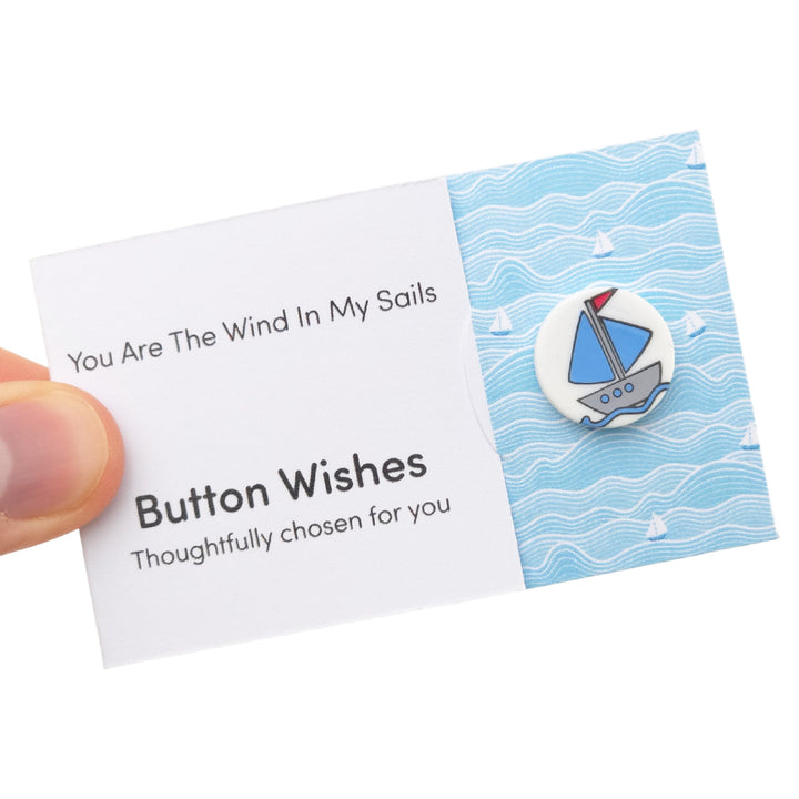 You Are The Wind in My Sails | Button Wishes | Mini Gift | Cracker Filler