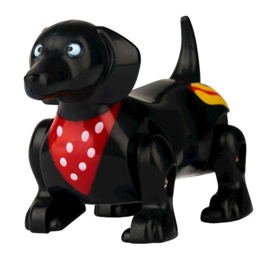 Wind Up & Go Sausage Dog | Black | Little Gift | Cracker Filler